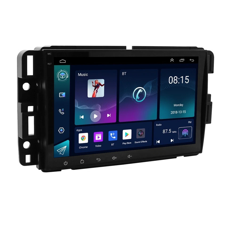 8" HD Car Radio GPS Navigation Android WIFI 4+64GB For Chevrolet Silverado & GMC - Image 3 of 4