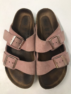 pink suede birkenstocks
