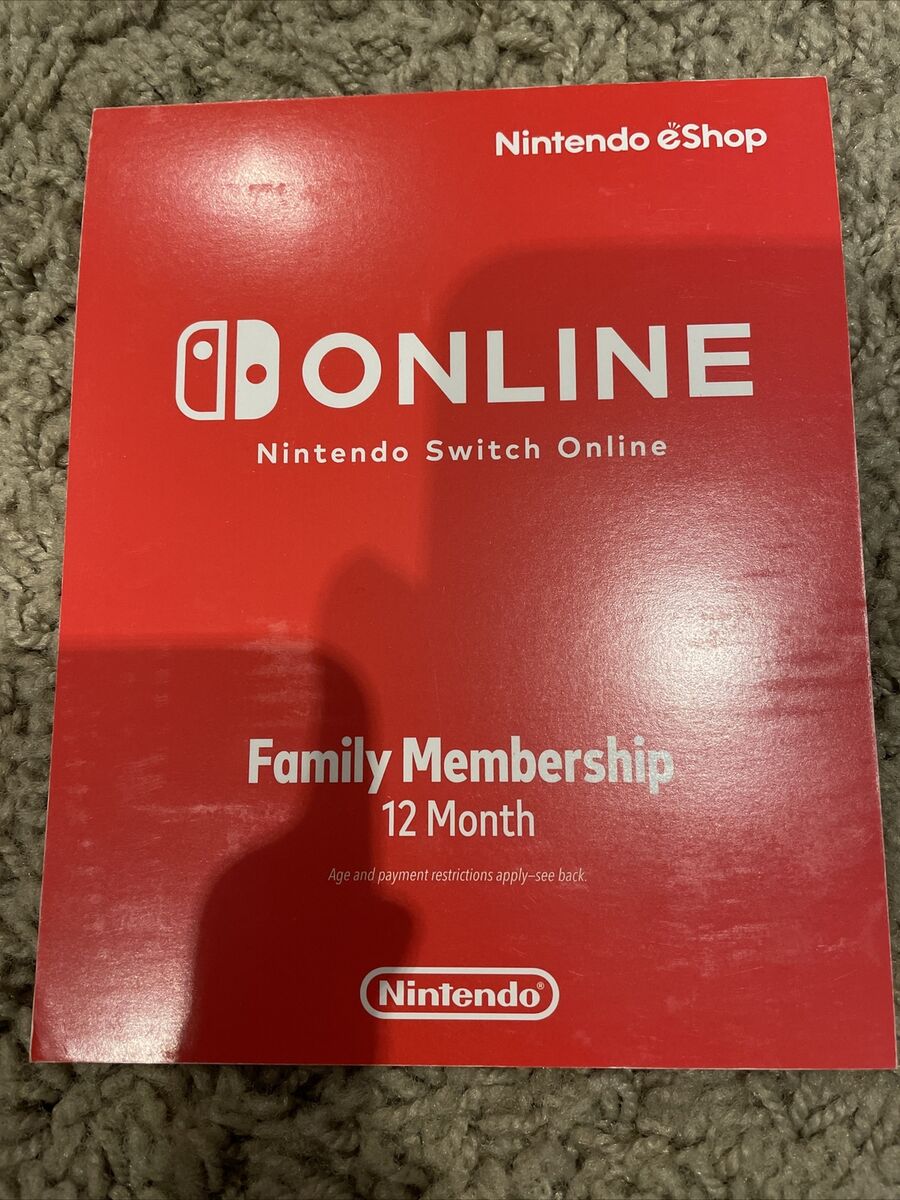 USPS Mailed* Nintendo Switch Online Family Membership 12 Month Code | eBay