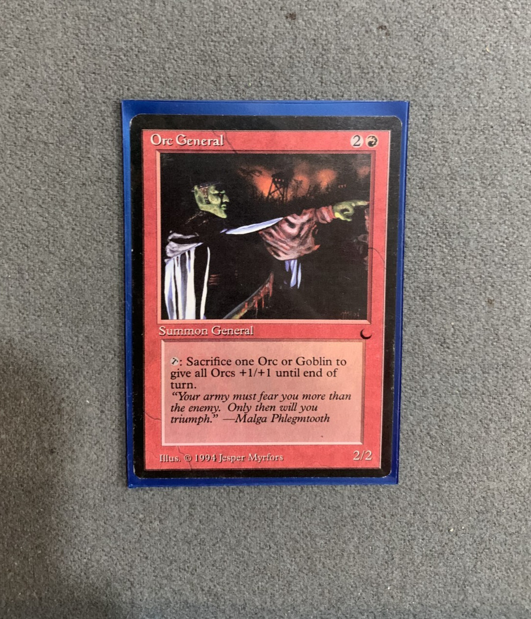 Magic: The Gathering MTG Orc General - Creature - Dark 1994 - Lightly Played/LP!
