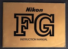 Original Nikon FG Camera User Manual 1982 Edition - Excellent