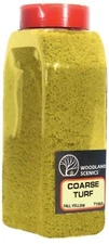 NEW Woodland Train Scenery Turf Fine Coarse Fall Yellow 32 oz T1353