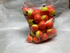 1.5" inch 38mm - Orange & Yellow - ROUND Fishing Bobbers Floats USA MADE 50/bag