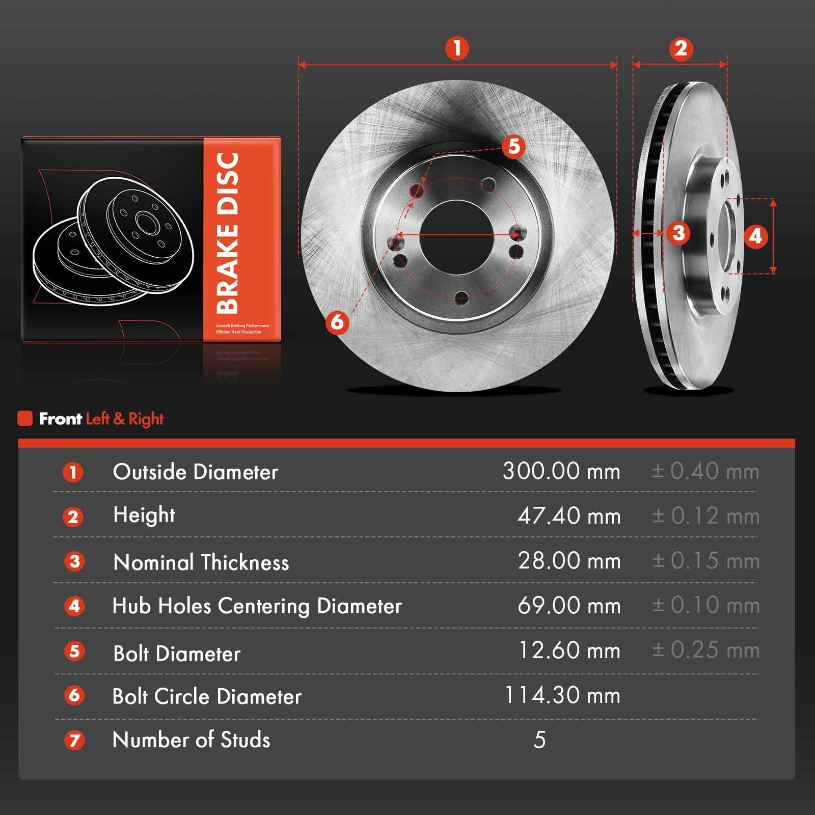 Front & Rear Disc Brake Rotors for Hyundai Sonata 20052015 Kia Optima