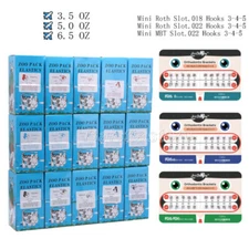 Dental Orthodontic Elastic Rubber Bands /10X Dental Brackets Roth.022 Hooks 345