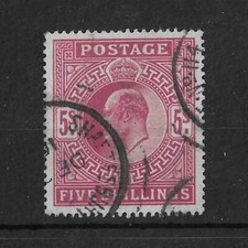 GB 1902-10 EDVII 5/- Fine Used