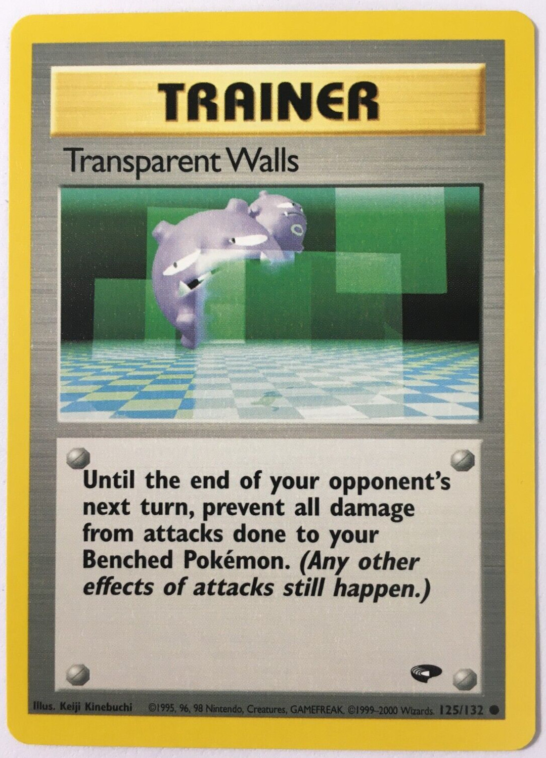 POKEMON TRANSPARENT WALLS 125/132 GYM CHALLENGE COMMON TRAINER NEAR MINT