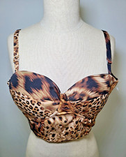 Classic Corset with Shoulder Straps Leopard Print Size XL