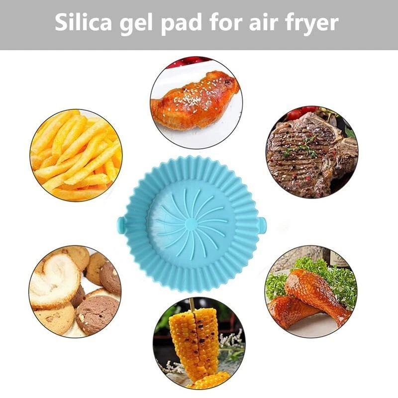 Air Fryer Silicone Pot Mat Oven Pan Reusable Tray Kitchen Baking Accessories