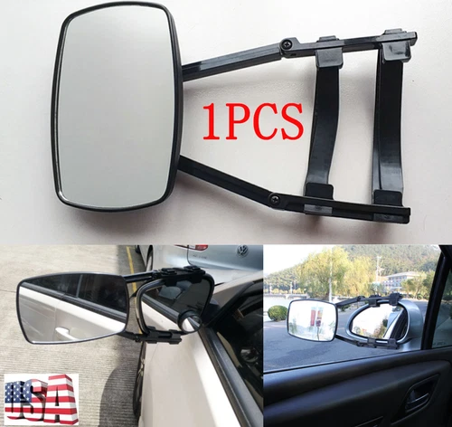 1x Adjustable Towing Extension Mirror Clip-On For Car Truck Trailer SUV 7.6*4.9"