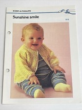 Sunshine Smile Baby Cardigan Marshall Cavendish Crochet Pattern
