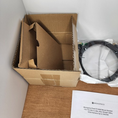 HDTV Wall Mount Bracket (max 30 lbs, 10~26", VESA 75x75/100x100) - Picture 7 of 8