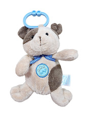Child of Mine Carters Lovey Security Plush Puppy Dog Press Blue Brown Spot Crib