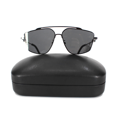 Fendi 58mm O'Lock Navigator Sunglasses NEW Black Metal Frame Dark