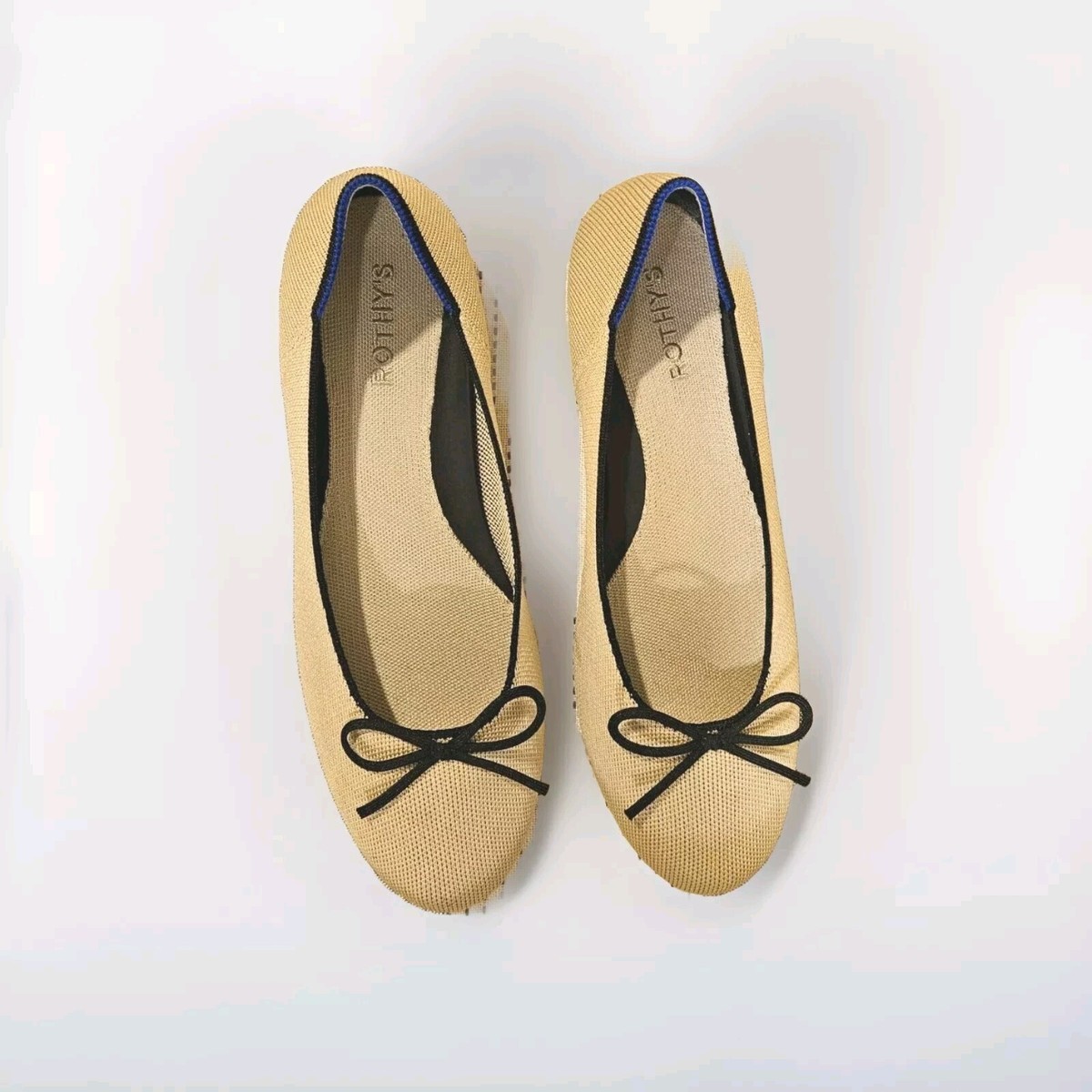 Rothy's Women Ballet Flats Shoes, Beige (Wren), Size 11, Lightly