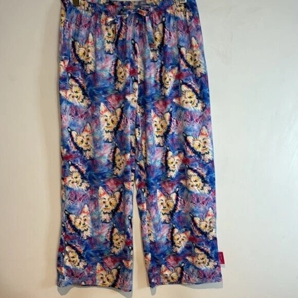 Leoma Lovegrove colorido pijama elástico “Yorkie” conjunto de 2 piezas talla mediana Foto 3 de 4