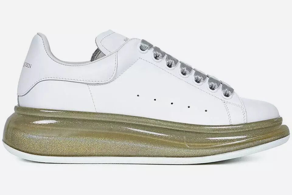 Buy Alexander McQueen And Gold Oversized Sneakers - White At 33% Off |  Editorialist