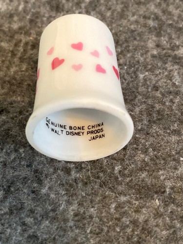 De Colección Walt Disney Campana Mickey Minnie Mouse y Corazones de Dedal San Valentín Hueso China - Imagen 14 de 14