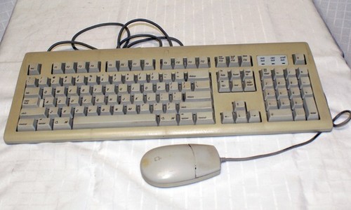 Vintage AppleDesign M2980 Keyboard & Desktop Bus Mouse M2706 From 1996 - Picture 1 of 5