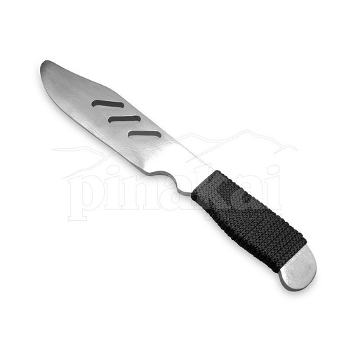 Cuchillo de entrenamiento moderno de aluminio con diseño de hoja ranurada y mango de cable - Imagen 3 de 5