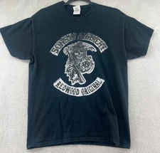 Sons of Anarchy Shirt Mens Medium Short Sleeve Black Tee Redwood Original