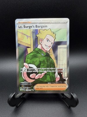 Pokémon Lt. Surge's Bargain Full Art Holo Ultra Rare 170/132 NM 
