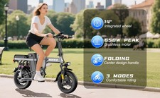 Folding Electric Bike 700W Motor 480Wh 25mph Speed 25Miles Range Ebike