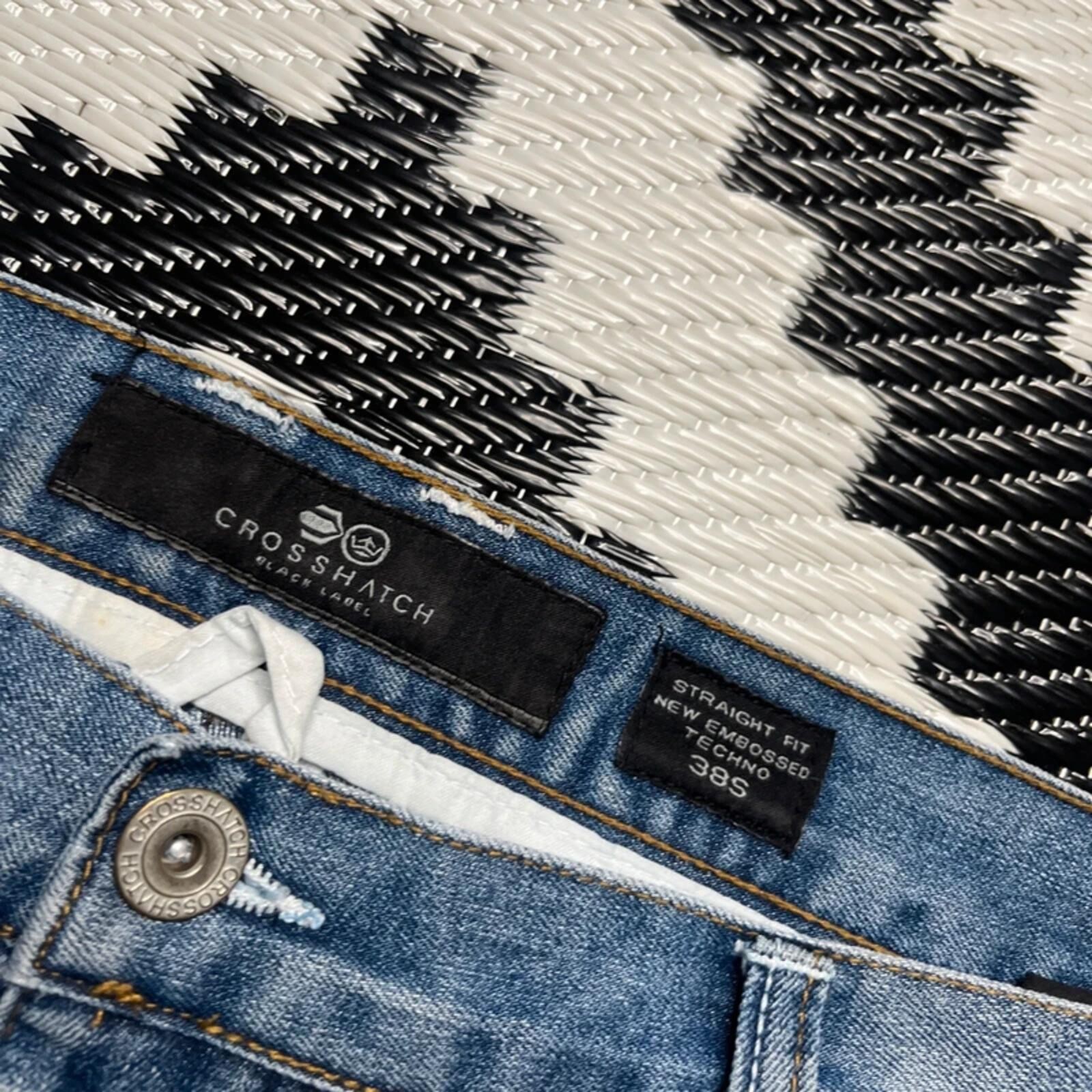 Vintage Y2K Crosshatch Men’s Straight Leg Denim Jeans | 38W 30L image 4