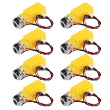 8pcs TT Motor Dual DC 3-6V Gearbox Motor 200RPM Ratio 1:48 Shaft Motor with 2.54