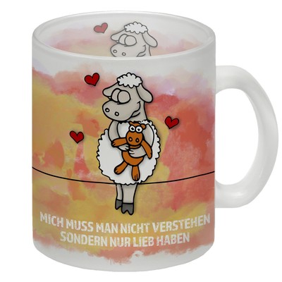 Mich muss man nicht verstehen sondern nur lieb haben Glas Tasse mit