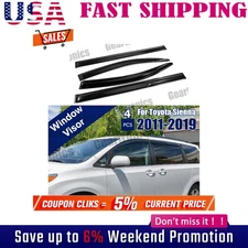 For Toyota Sienna 2011-2019 Window Visor Rain Guard Deflector Vent Sun Shades*