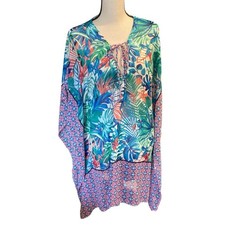 Tommy Bahama Botanical Tropical Print Swim Beach Cover Up Large/ XL