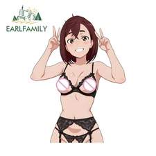 EARLFAMILY Ayase Momo Anime Car Sticker Bumper Artistic Rearview Mirror Decal
