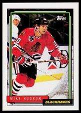 Mike Hudson, 1992-93 Topps, #172, Chicago Blackhawks,