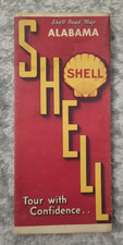 1934 SHELL Road Map ALABAMA gas oil