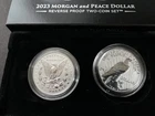 2023-S Reverse Proof $1 Morgan & Peace Silver Dollar 2pc Set Box