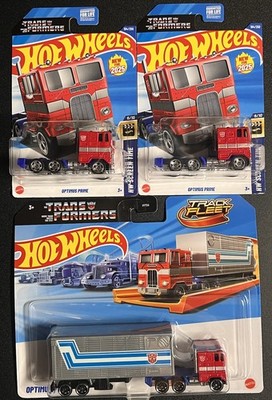 Hot Wheels 2024 Track Fleet Optimus Prime, Optimus prime mainline X2, LOT OF 3