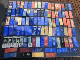100 vintage Matchbook covers MILITARY