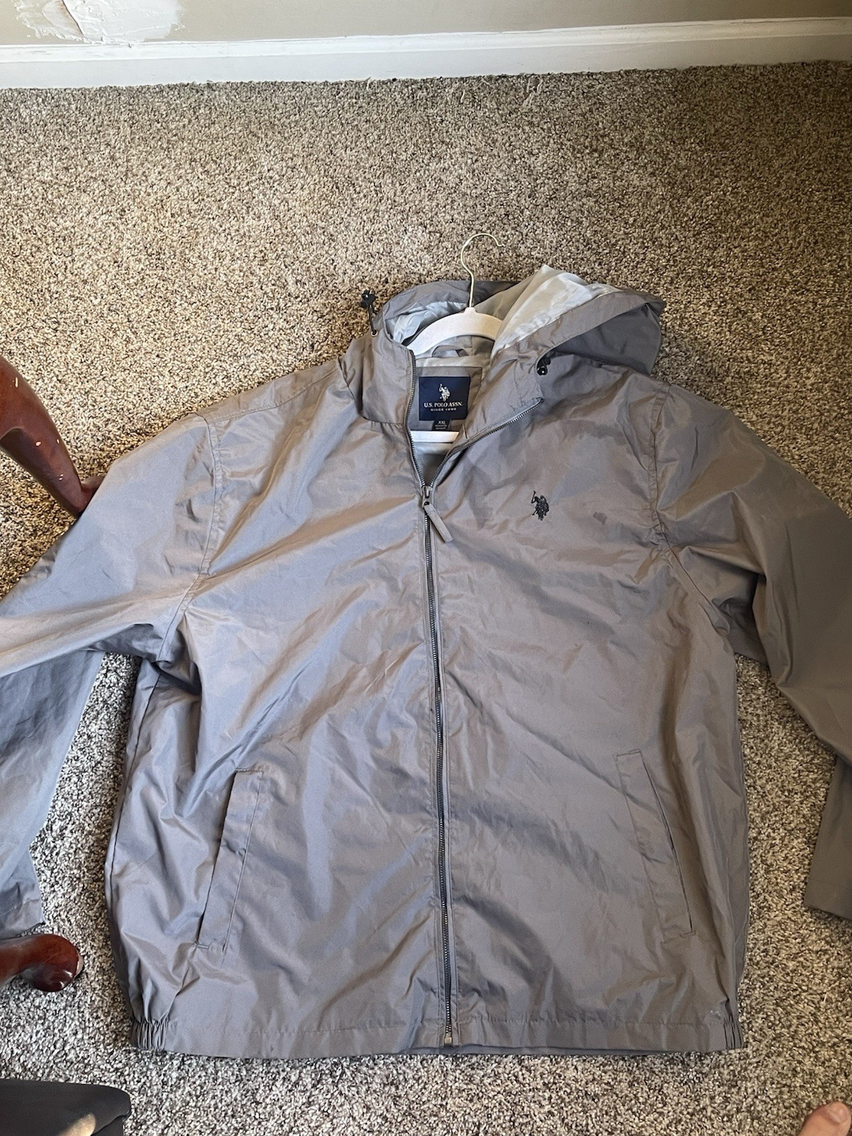 Grey Polo Ralph Lauren Men's Windbreaker Jacket Size XXL