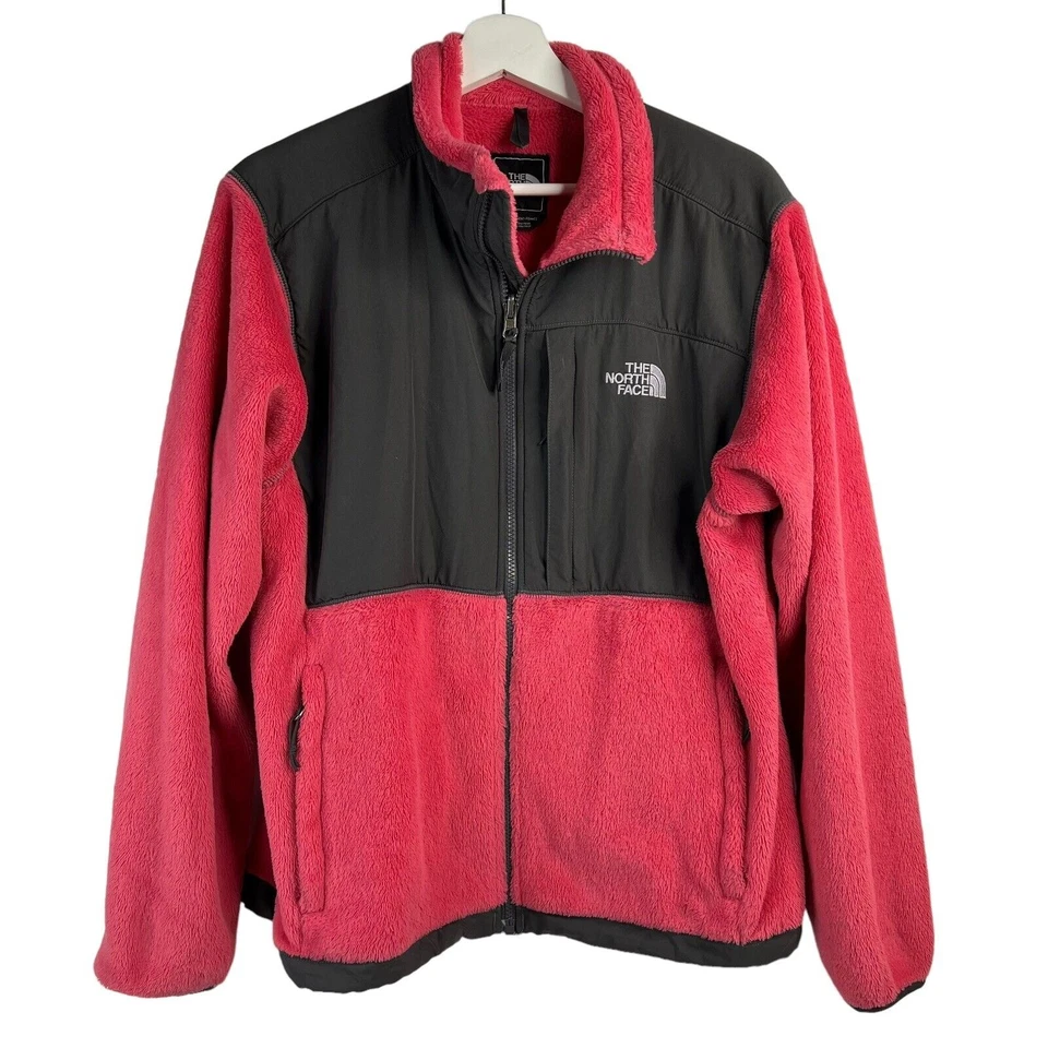 The North Face Size L Denali Polartec Thermal Full Zip Jacket Fuzzy Fleece Pink