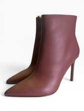 Nine West Farrah Dress Ankle Bootie Light Rust Pink Leather Size 11 M NWOB