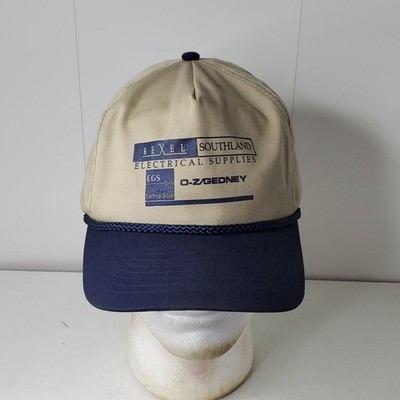 Rexel Southland Electrical Supplies Logo Hat Cap Men's Snapback Khaki Navy VTG