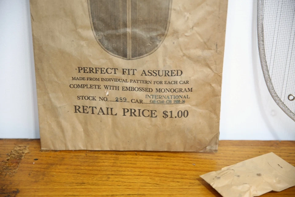De colección 1935 36 International Truck Radiador Parrilla Carcasa Pantalla Cubierta Accesorio Nuevo de Lote Antiguo Foto 3 de 4