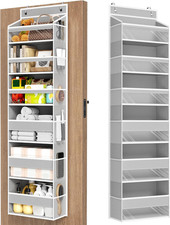 6 Tiers over the Door Organizer, behind the Door Storage Hanging Shelves