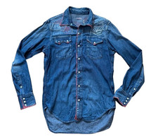 KAPITAL Paisley Sashiko Embroidery Denim Shirt Size 3 Made in Japan