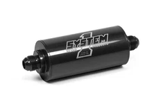 SYSTEM ONE Inline Fuel FIlter - #8 Billet - Black 201-203408B