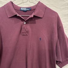 Vintage Polo Ralph Lauren Polo Shirt Mens Large Blue Pony Short Sleeve 90s