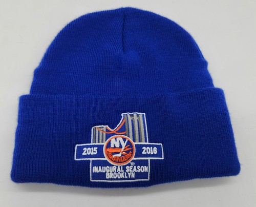 New York Islanders Inaugural Season Brooklyn Bridge Beanie Hat 2015 - Picture 2 of 5