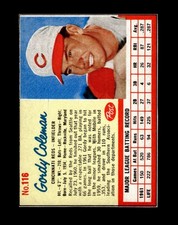 1962 Post Set-Break #116 Gordy Coleman NM-MT OR BETTER *GMCARDS*