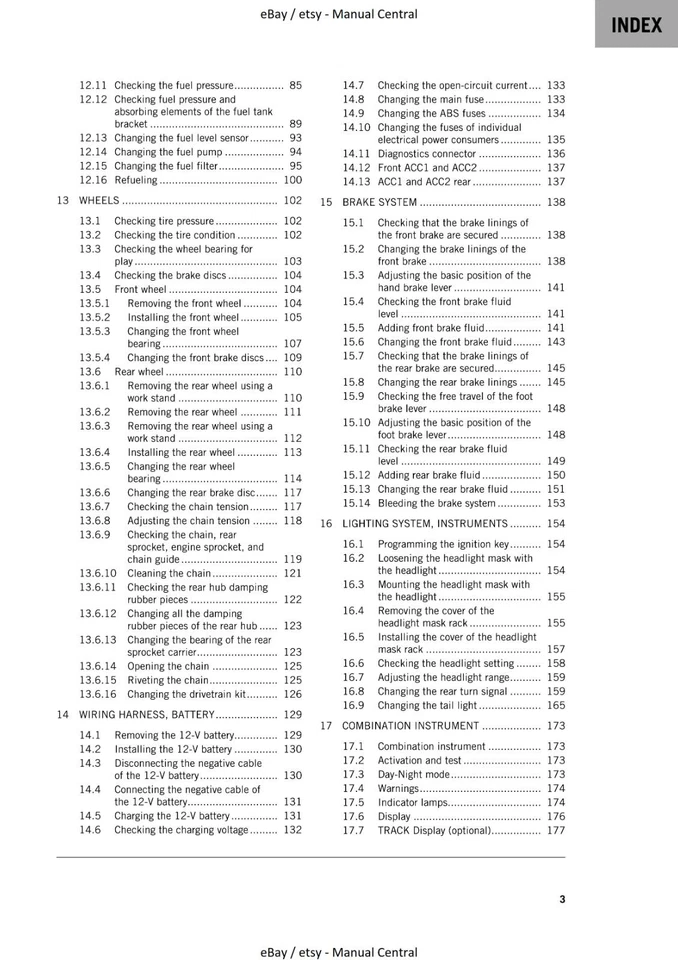 KTM 2023 - 790 DUKE - WORKSHOP SERVICE MANUAL REPRINTED - Image 3 of 4